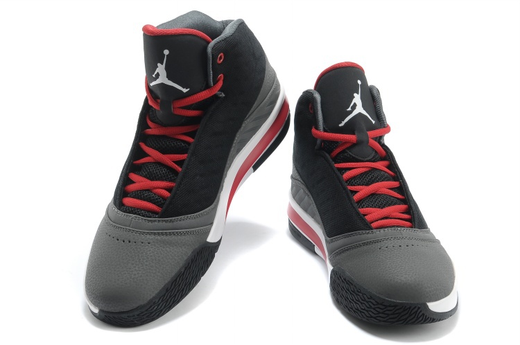 2013 Jordan B`MO Black Grey Red White Shoes